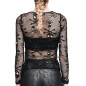 Mesh T-Shirt with Skulls