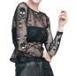 Mesh T-Shirt with Skulls