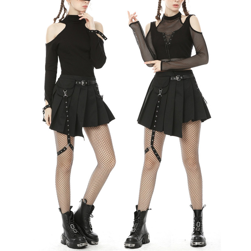 Asymmetric Skirt with Pocket