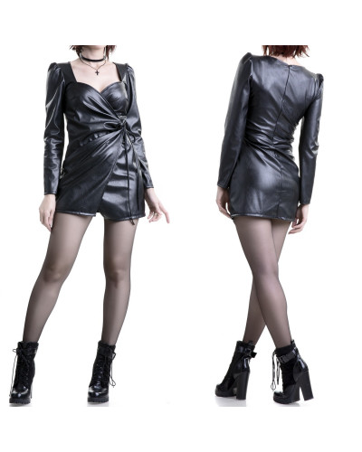 Faux Leather Dress
