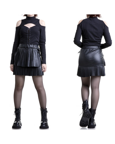 Short Faux Leather Skirt