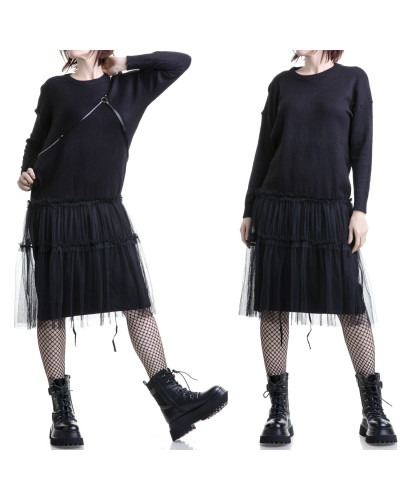 Dress with Tulle Skirt