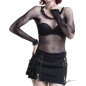 Mesh T-Shirt with Skulls