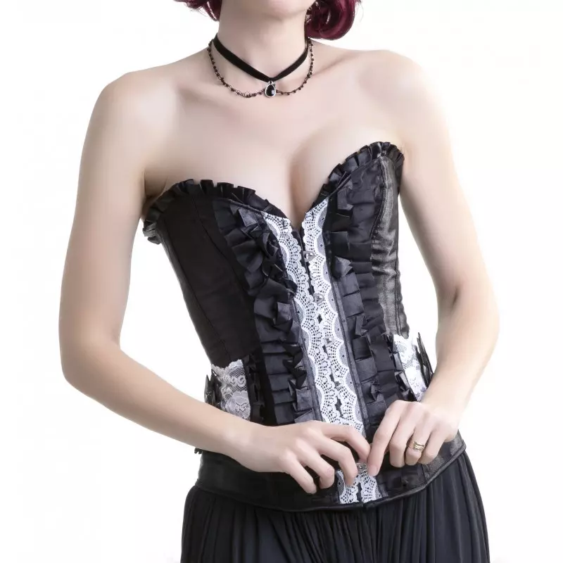 Black Corset with White Lace from Style Brand at €25.00