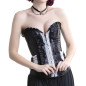 Corset Noir avec Dentelle Blanche