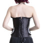 Corset Noir avec Dentelle Blanche