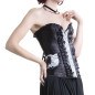 Corset Noir avec Dentelle Blanche