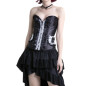 Corset Noir avec Dentelle Blanche