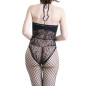 Catsuit aus Netzstoff mit Blumenmuster