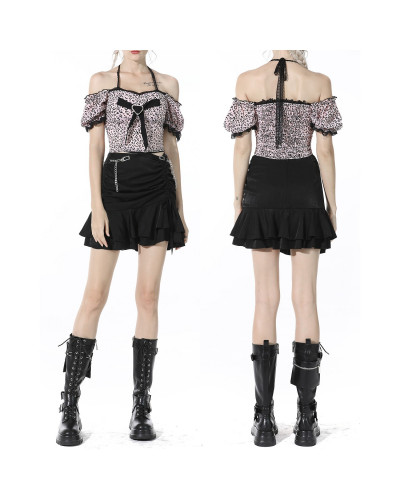 Asymmetric Skirt with Ruffles
