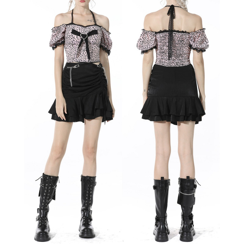 Asymmetric Skirt with Ruffles