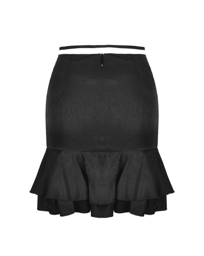 Falda Asimétrica con Volantes