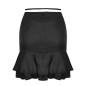 Asymmetric Skirt with Ruffles