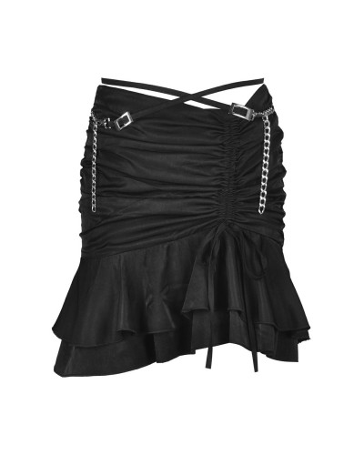 Asymmetric Skirt with Ruffles