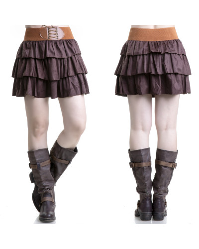 MINI FALDA MARRON