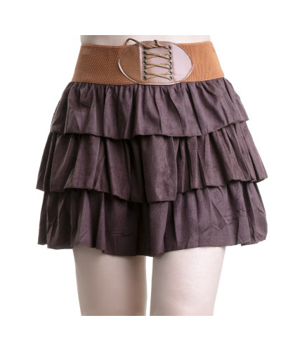 MINI FALDA MARRON