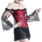 Corset Rouge avec Manches en Dentelle Corset Rouge avec Manches en Dentelle