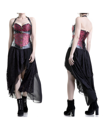 corset gris con tirantes