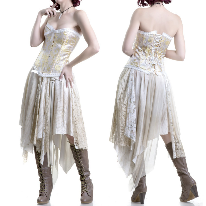 White and Golden Corset