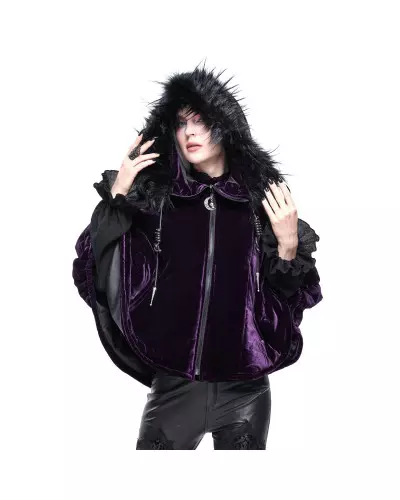Lilaner Poncho mit Kapuze der Devil Fashion-Marke für 125,00 €
