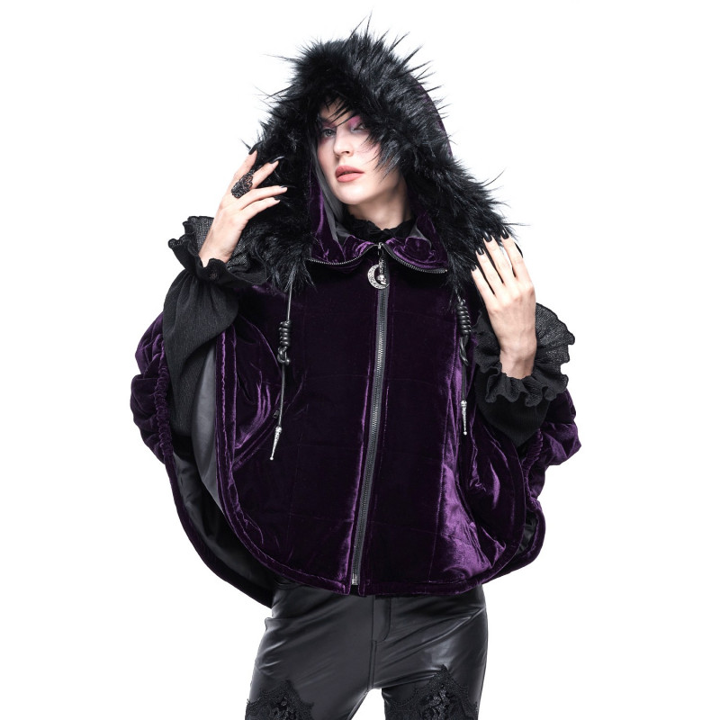 poncho lila gótico