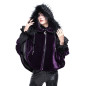 Poncho Lila con Capucha