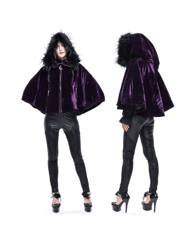 poncho lila gótico