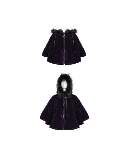 poncho lila gótico