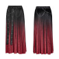 Black and Red Skirt with Chains
