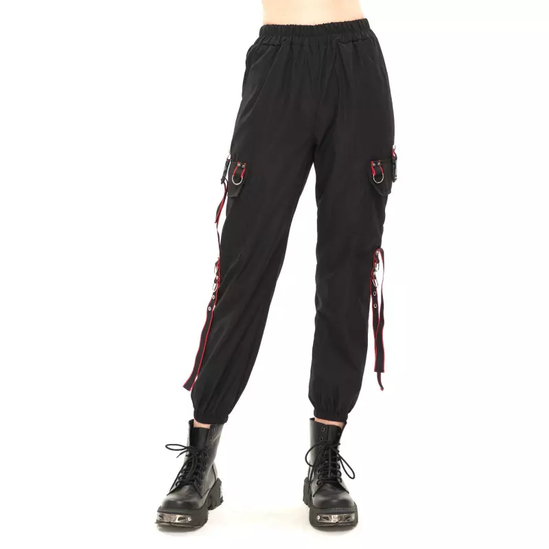 Pantalón Negro y Rojo marca Devil Fashion a 71,00 €