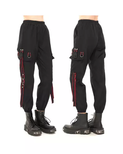 Pantalón Negro y Rojo marca Devil Fashion a 71,00 €
