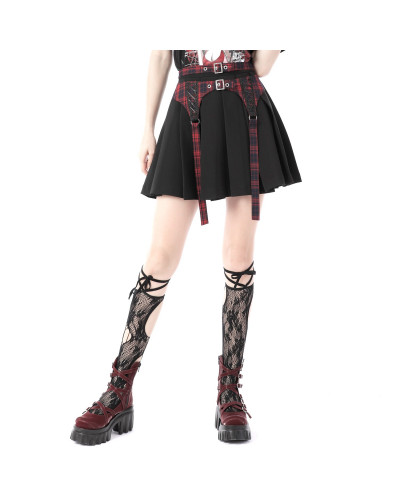 Rock mit Schwarz-Rotem Tartan