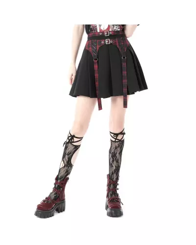 Skirt with Red and White Tartan from Dark in love Brand at €54.50