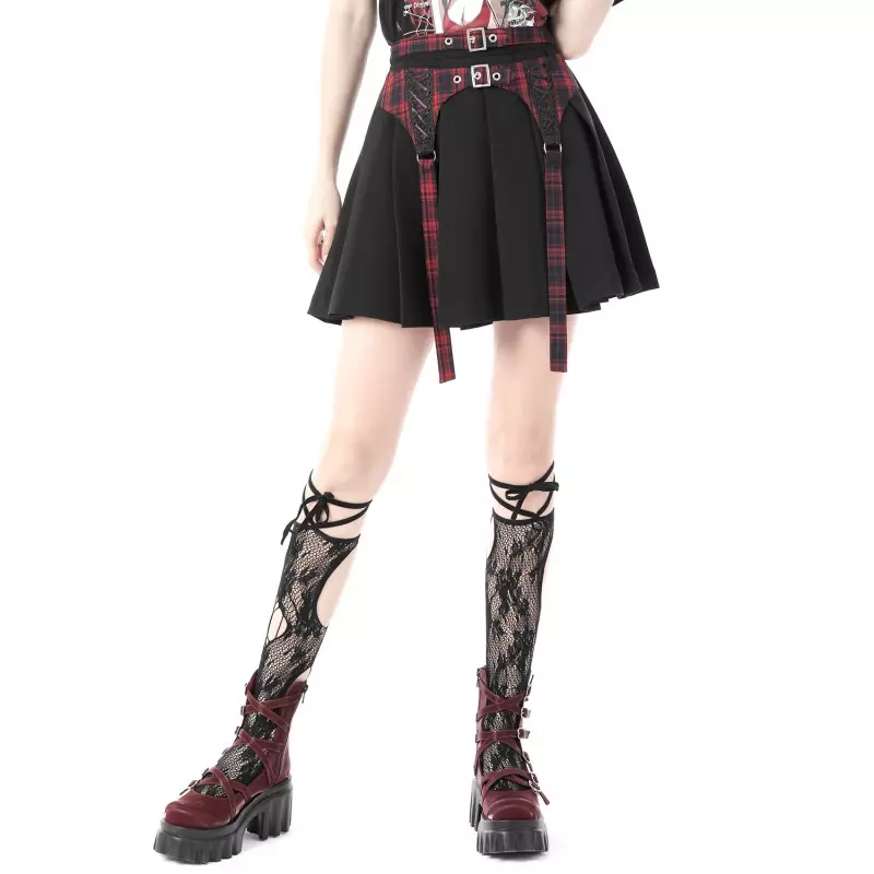 Skirt with Red and White Tartan from Dark in love Brand at €54.50