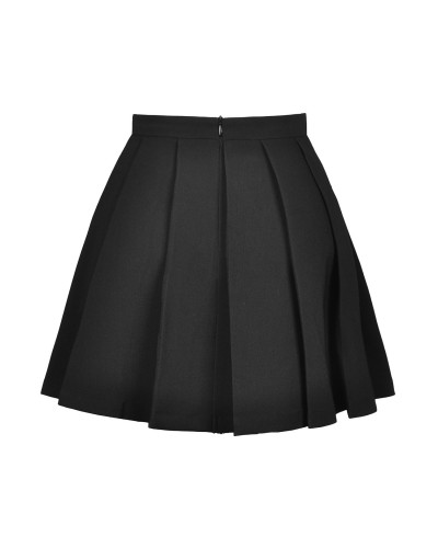 Falda con Tartán Rojo y Negro
