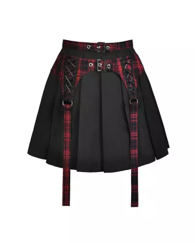 Jupe avec Tartan Rouge et Noir de la Marque Dark in Love à 49,50 €