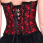 Corsé de Encaje Rojo y Negro