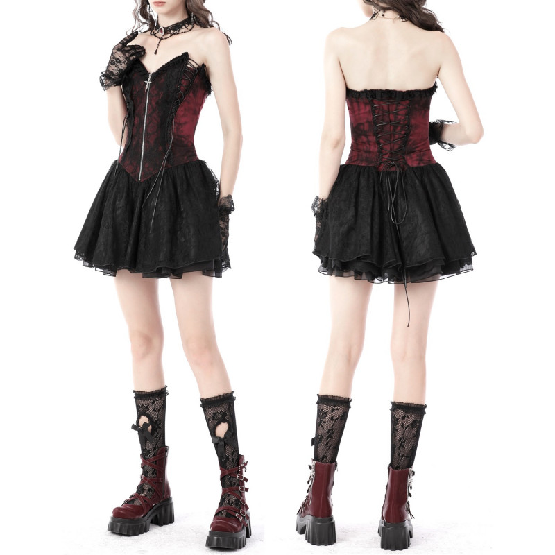 Vestido Rojo y Negro