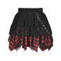 Skirt with Red and Black Tartan