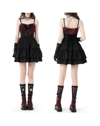 Vestido Rojo y Negro