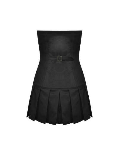 vestido corto con cinturon tipo corset