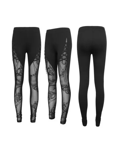 Schwarze Transparente Leggings der Devil Fashion-Marke für 47,50 €