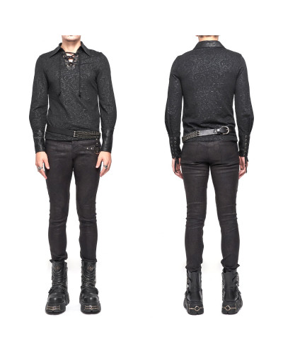 CAMISA TERCIOPELO VAMPIRO HOMBRE