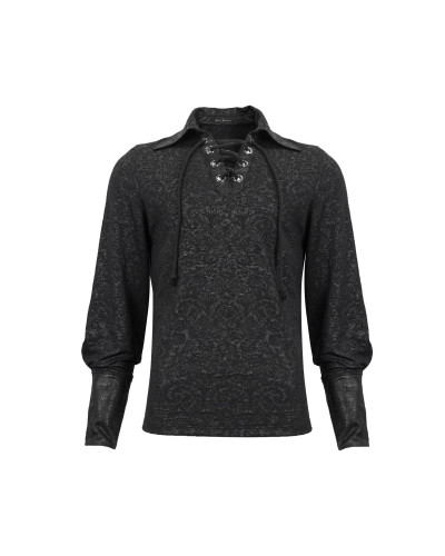 CAMISA TERCIOPELO VAMPIRO HOMBRE