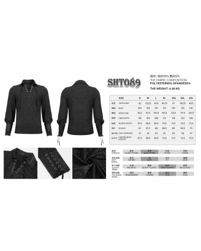 CAMISA TERCIOPELO VAMPIRO HOMBRE