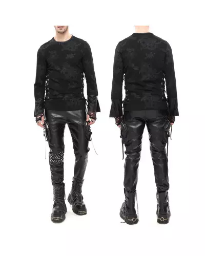 T-Shirt with Mesh and Lacings for Men from Devil Fashion Brand at €61.00
