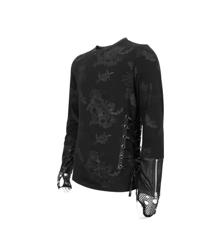 T-Shirt mit Netzstoff und Schnürungen für Männer der Devil Fashion-Marke für 61,00 €