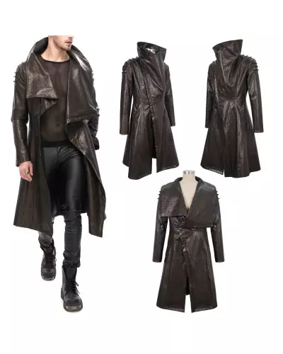 Long Brown Jacket for Men from Devil Fashion Brand at €169.00