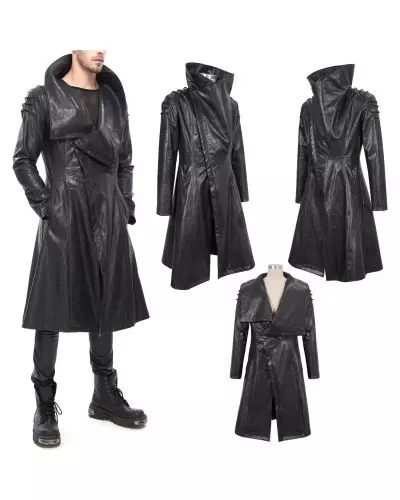 Lange Schwarze Jacke für Männer der Devil Fashion-Marke für 169,00 €