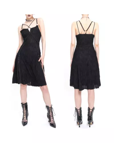 Vestido Negro con Tirantes marca Devil Fashion a 54,00 €